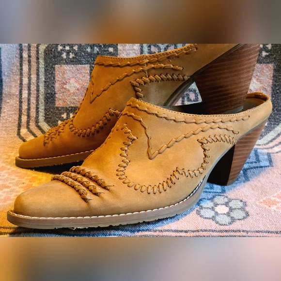 1990's Coldwater Creek Leather Mule Slides Size 8.5 - Picture 6 of 16